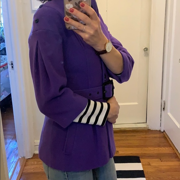 Quarter Sleeve Stylish Wool Coat - Picture 4 of 13